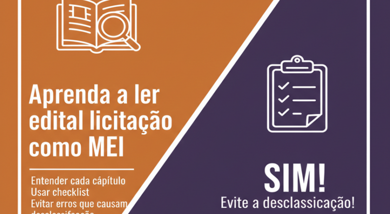 Como ler edital de licitação sendo MEI: guia simples para entender e não ser desclassificado